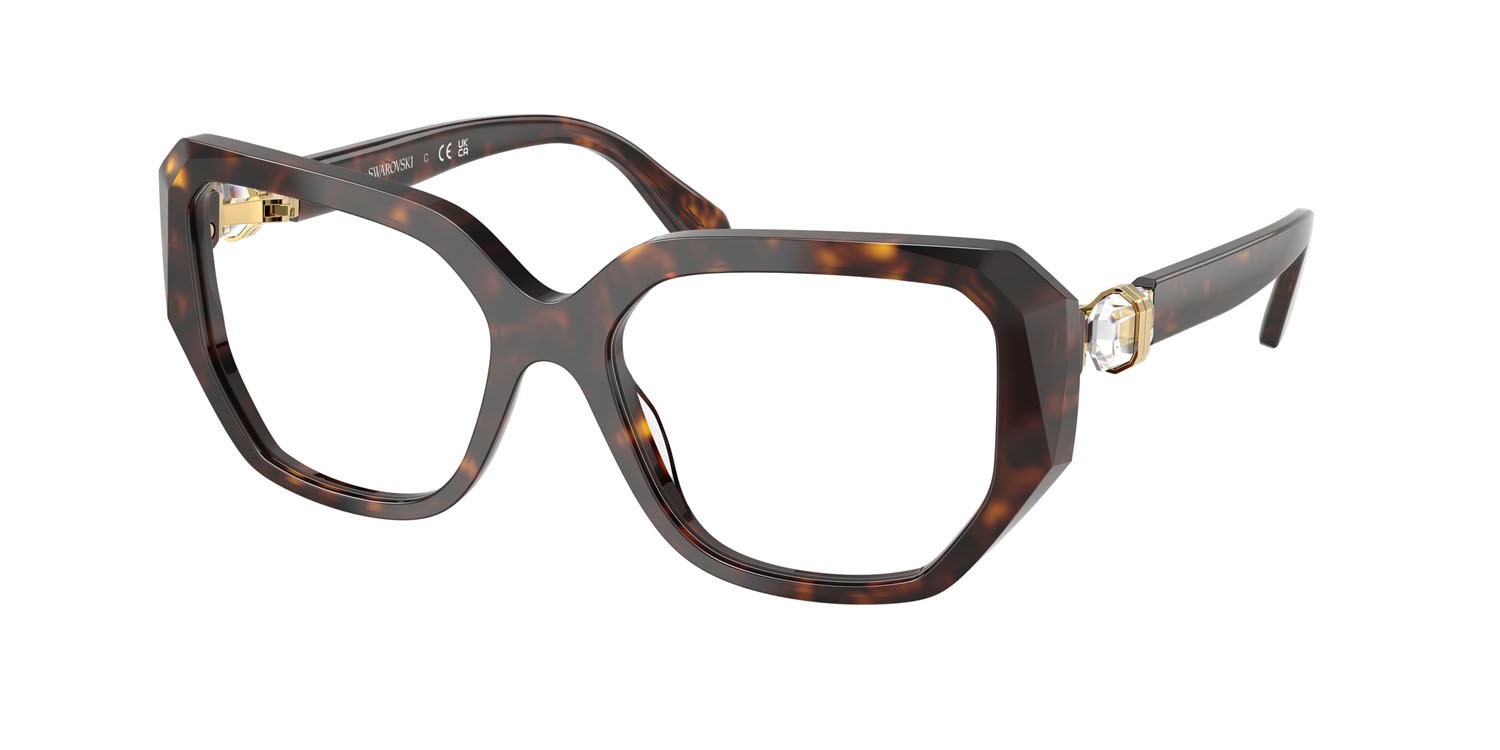Eyeglasses Swarovski SK 2035 (1002) color havana shape irregular lenses lente demo
