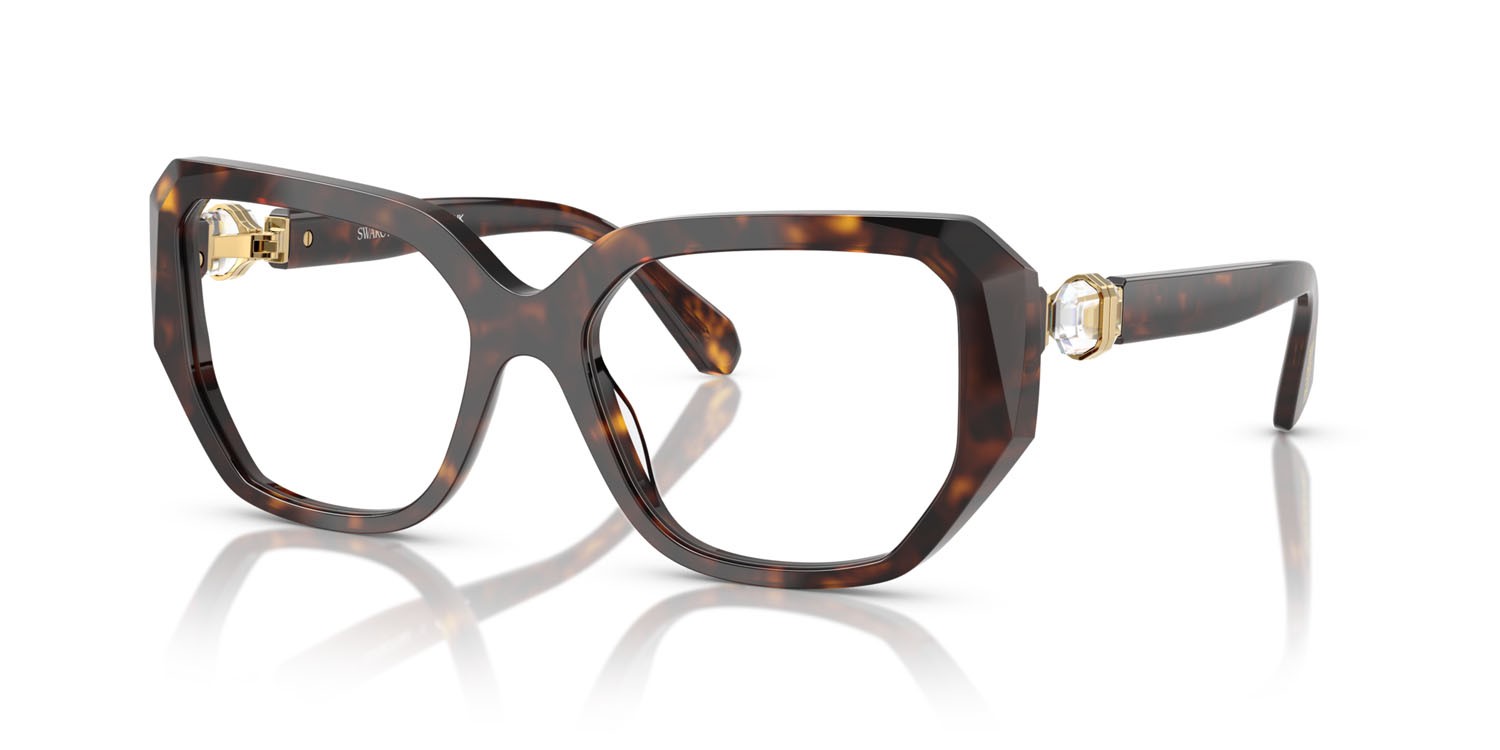 Eyeglasses Swarovski SK 2035 (1002) color havana shape irregular lenses lente demo