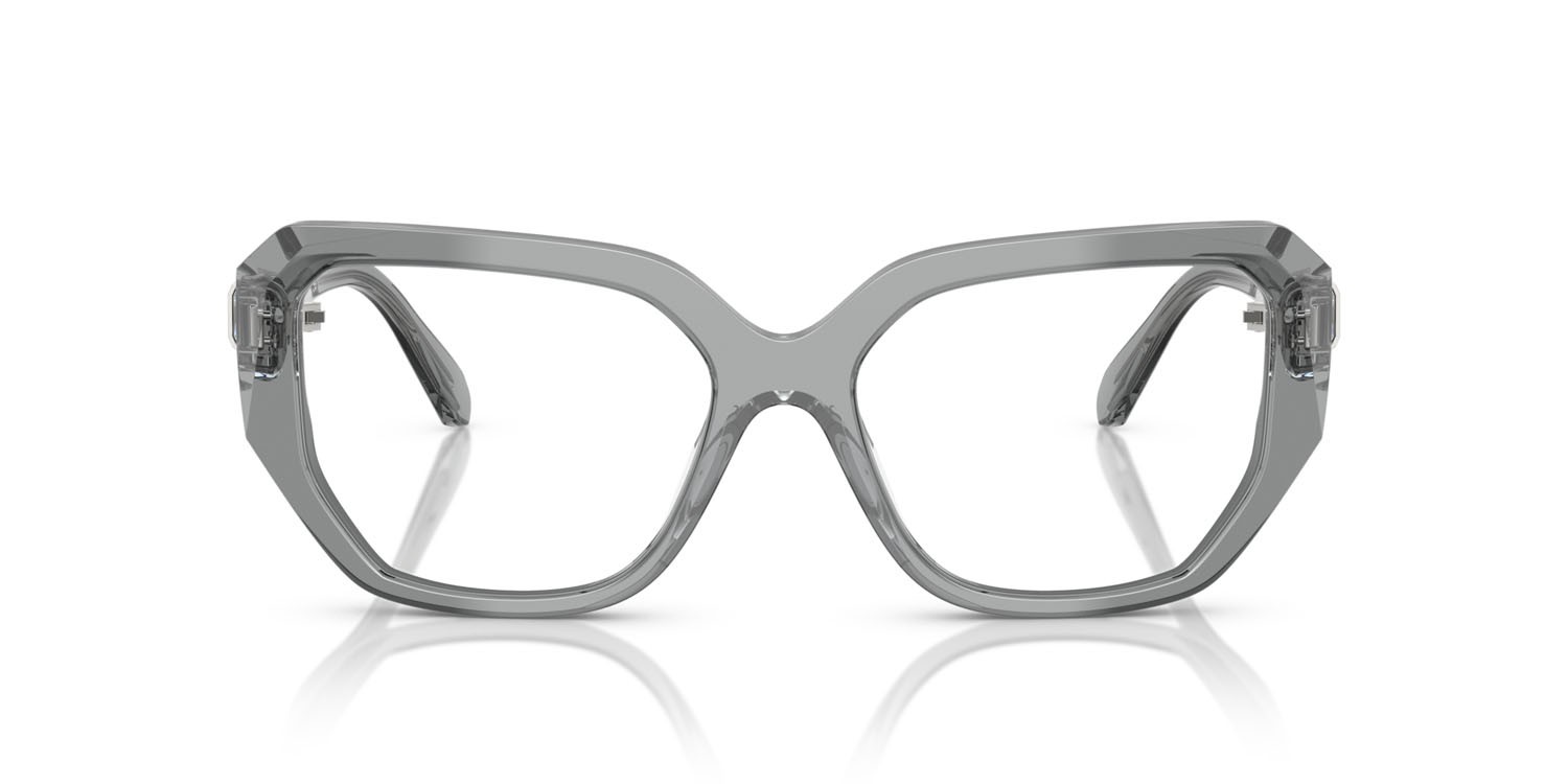 Eyeglasses Swarovski SK 2035 (1062) color grigio trasparente shape irregular lenses lente demo