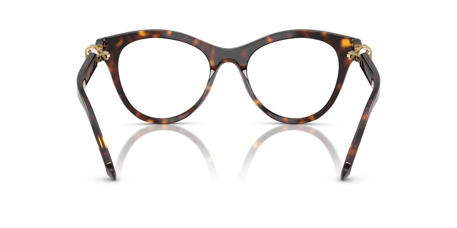 Eyeglasses Swarovski SK 2036 (1002) color havana scuro shape round lenses lente demo