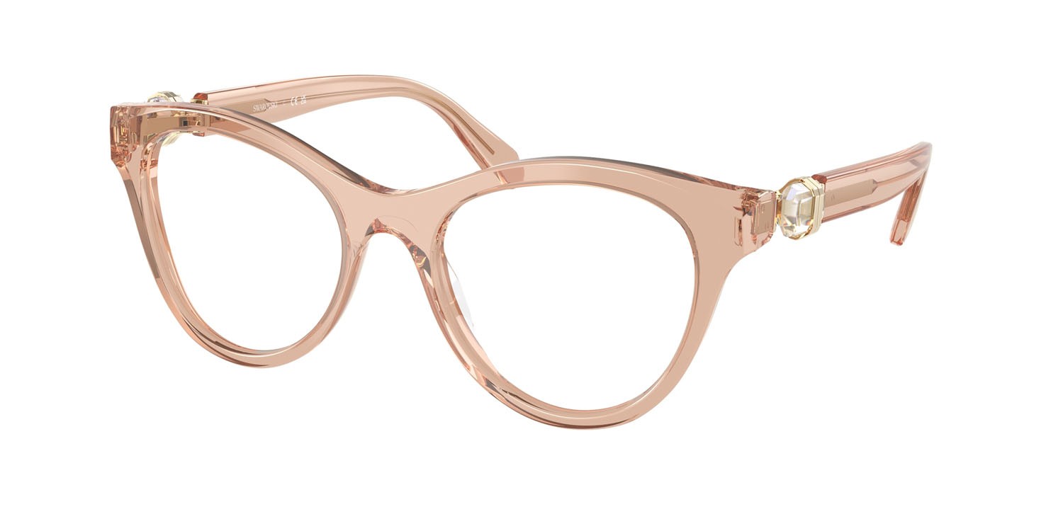Eyeglasses Swarovski SK 2036 (1063) color beige trasparente shape round lenses lente demo
