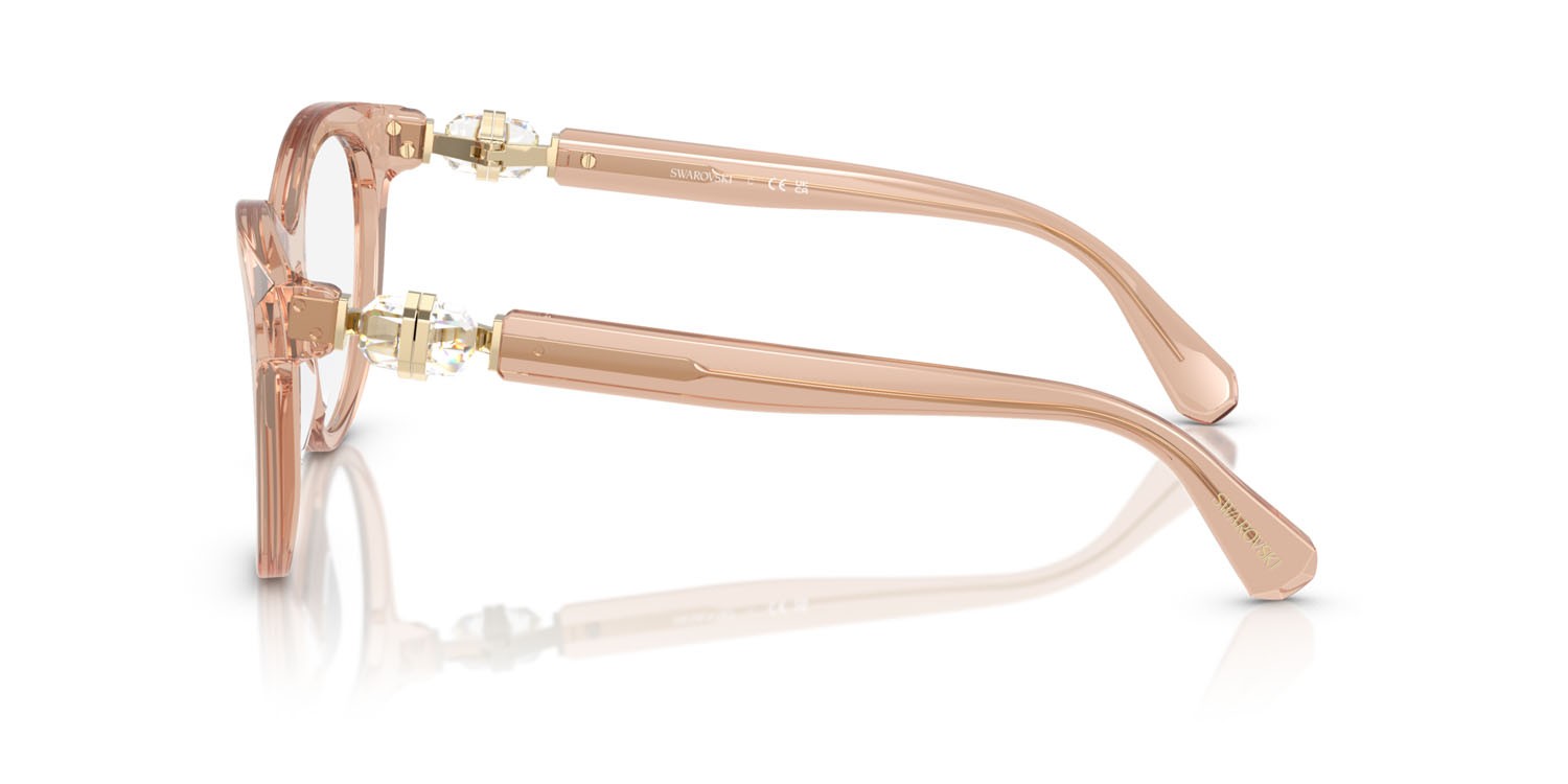 Eyeglasses Swarovski SK 2036 (1063) color beige trasparente shape round lenses lente demo