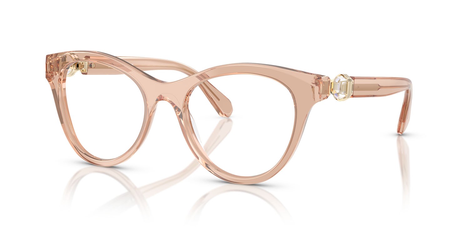 Eyeglasses Swarovski SK 2036 (1063) color beige trasparente shape round lenses lente demo