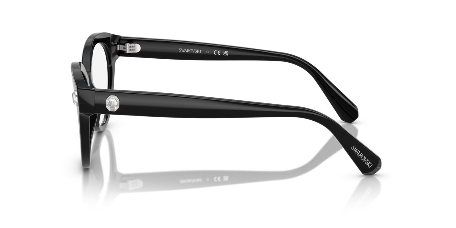 Eyeglasses Swarovski SK 2037 (1001) color nero shape round lenses lente demo