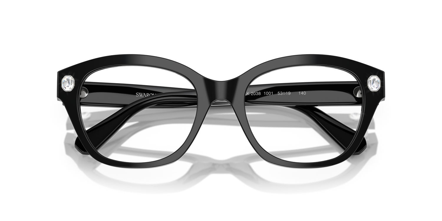 Eyeglasses Swarovski SK 2038 (1001) color nero shape square lenses lente demo