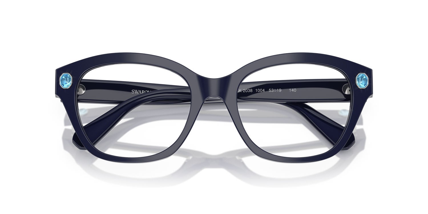 Eyeglasses Swarovski SK 2038 (1004) color blu shape square lenses lente demo