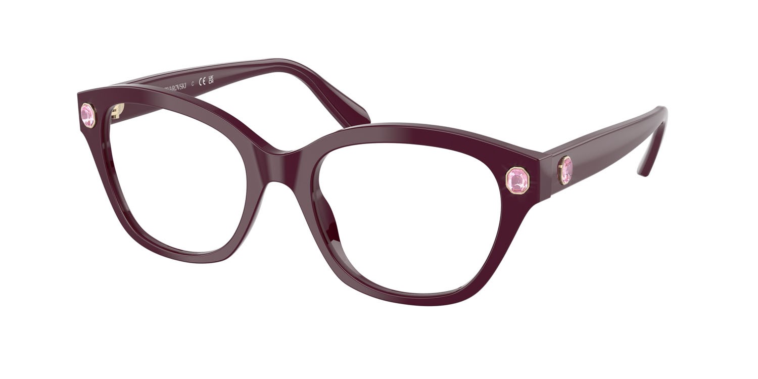 Eyeglasses Swarovski SK 2038 (1044) color vinaccia shape square lenses lente demo