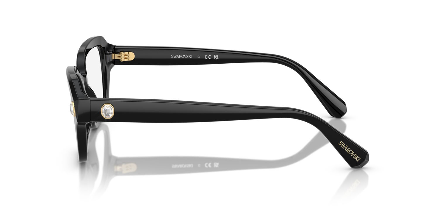 Eyeglasses Swarovski SK 2039 (1001) color nero shape square lenses lente demo