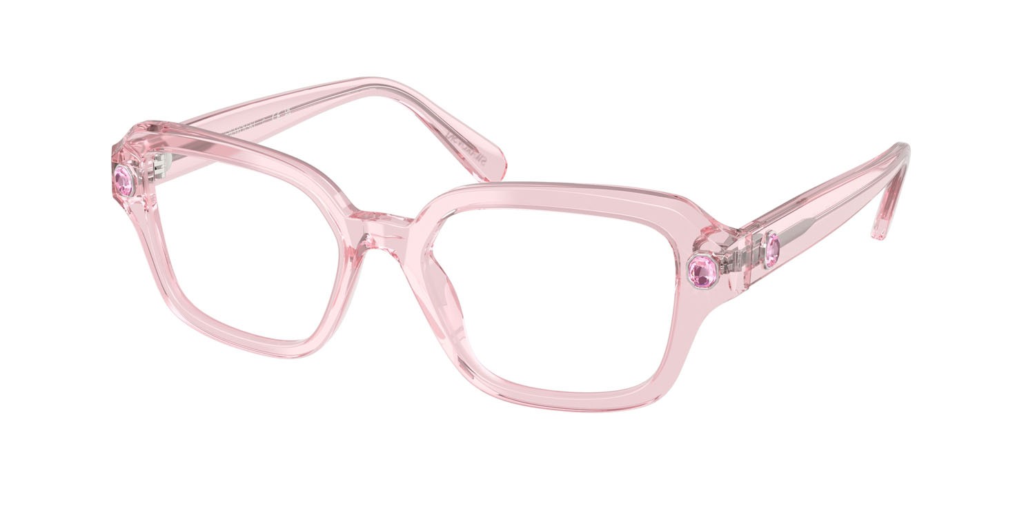 Eyeglasses Swarovski SK 2039 (3001) color rosa trasparente shape square lenses lente demo