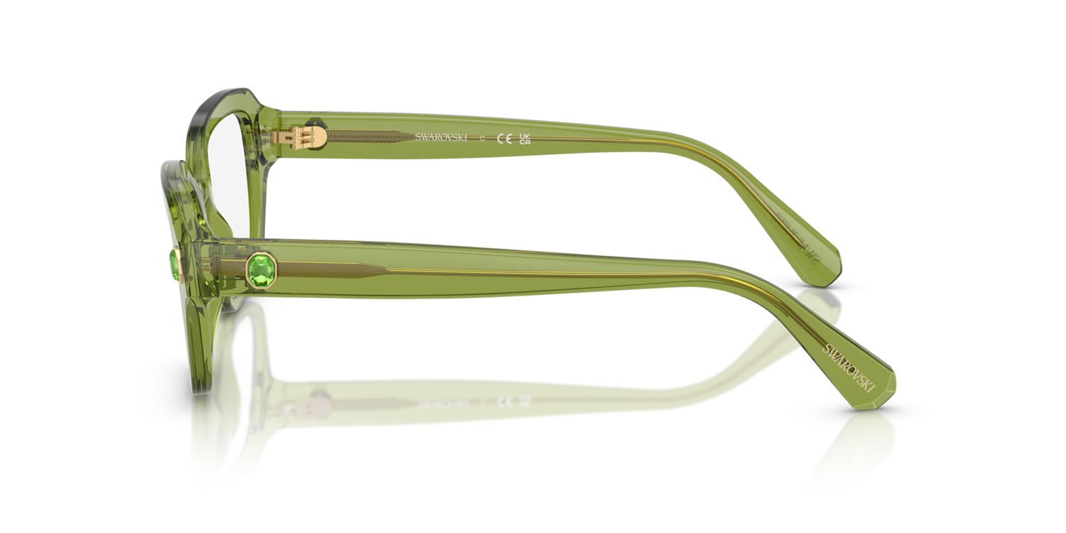 Eyeglasses Swarovski SK 2039 (3002) color verde trasparente shape square lenses lente demo