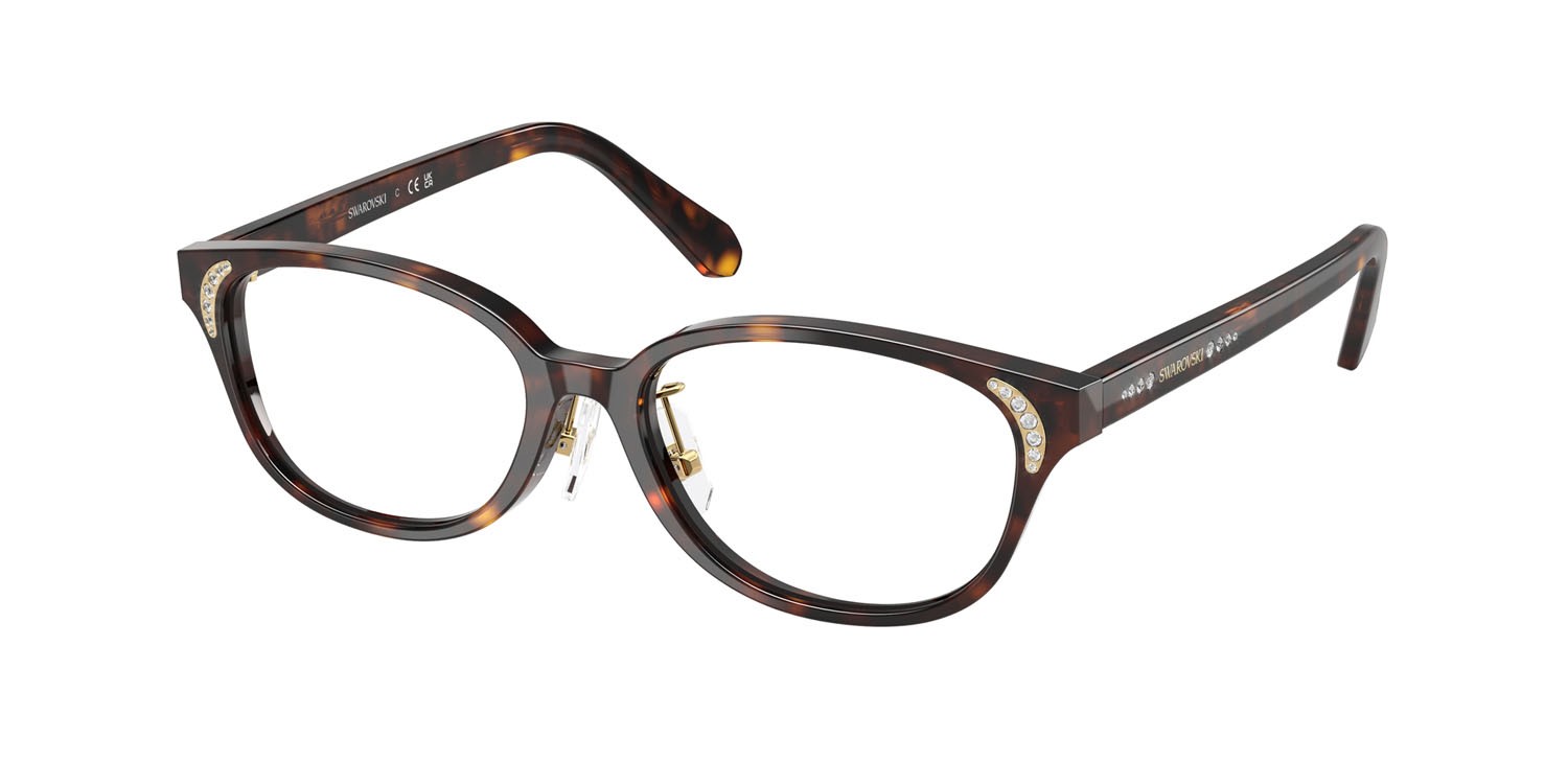 Eyeglasses Swarovski SK 2040D (1002) color havana shape oval lenses lente demo