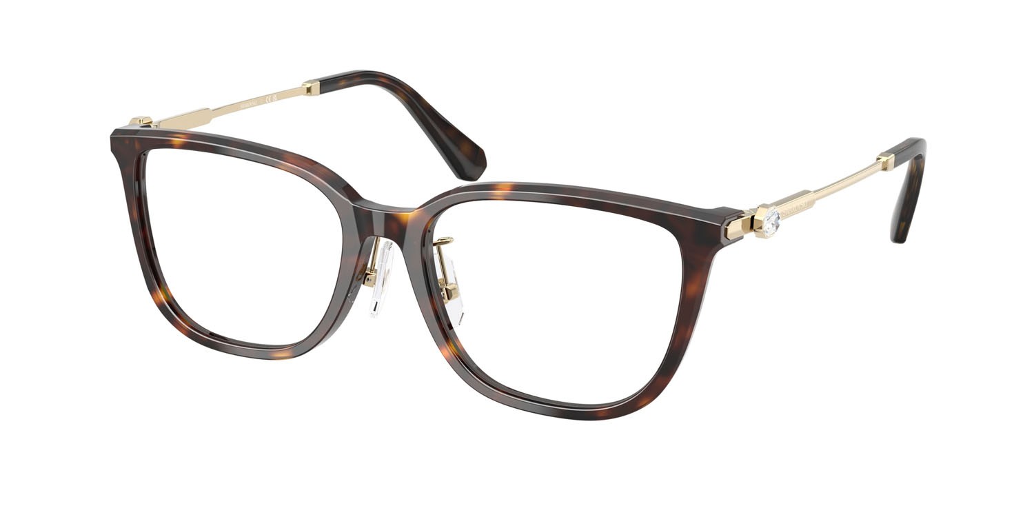 Eyeglasses Swarovski SK 2041D (1002) color havana shape square lenses lente demo