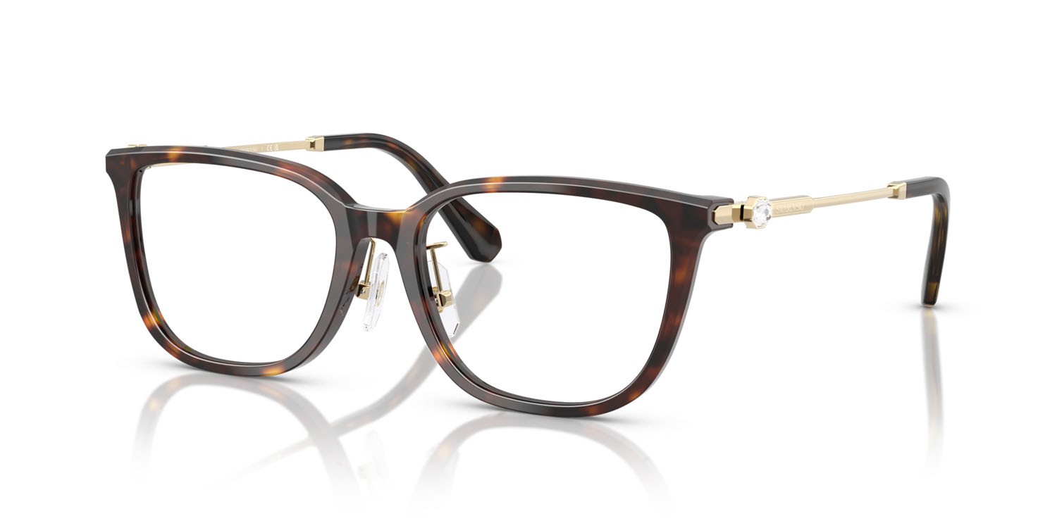 Eyeglasses Swarovski SK 2041D (1002) color havana shape square lenses lente demo