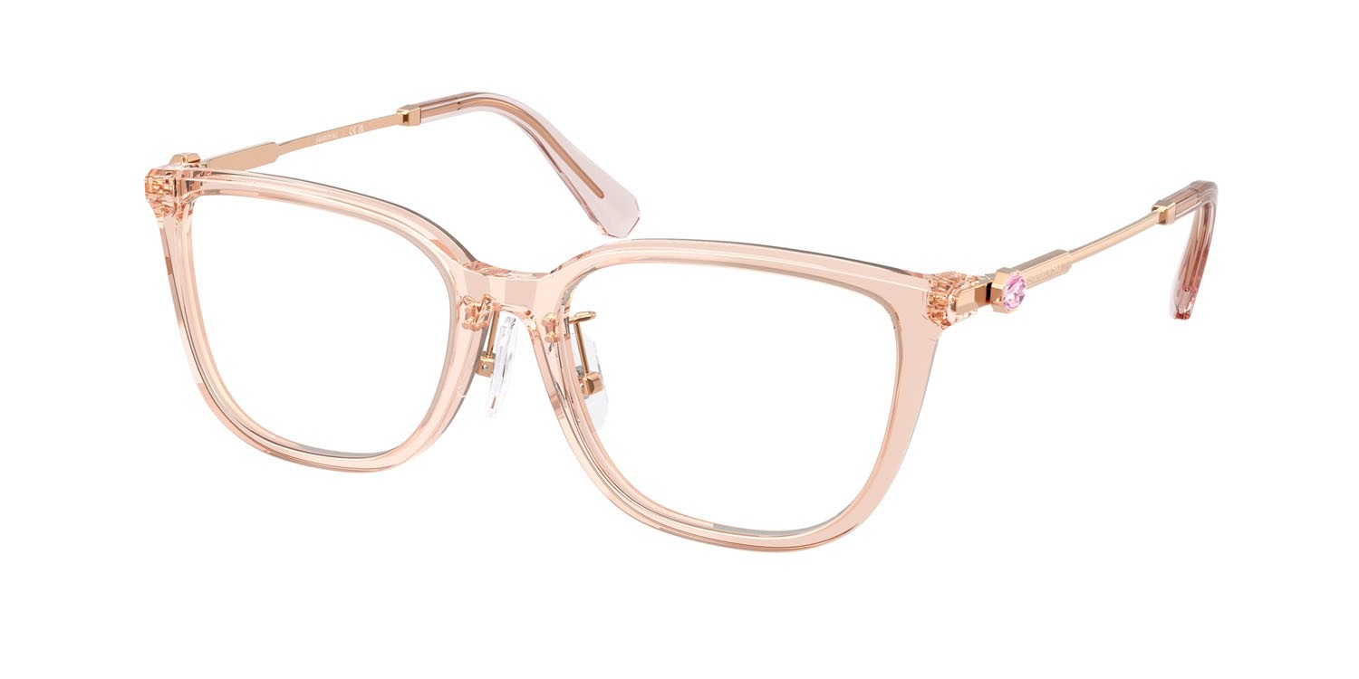 Eyeglasses Swarovski SK 2041D (1070) color rosa trasparente shape square lenses lente demo
