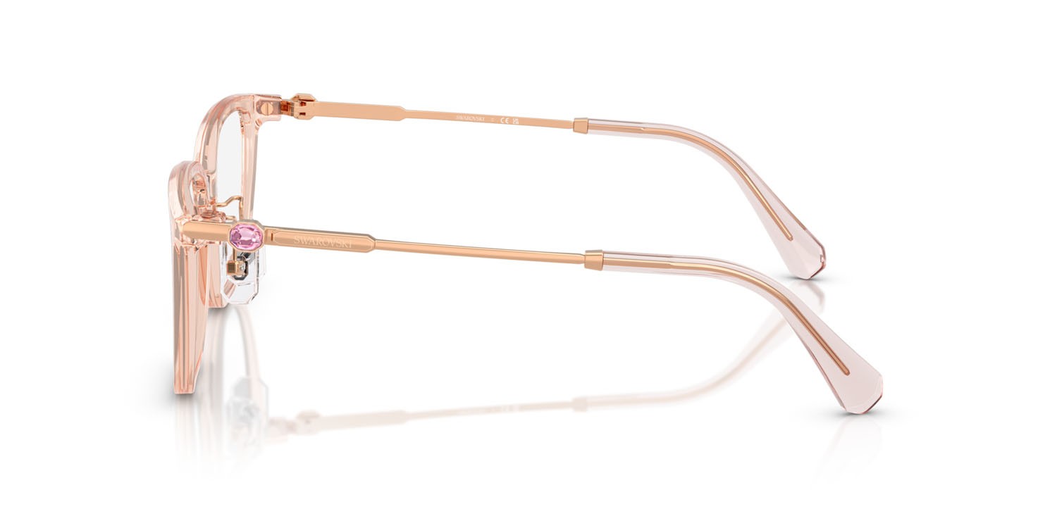 Eyeglasses Swarovski SK 2041D (1070) color rosa trasparente shape square lenses lente demo