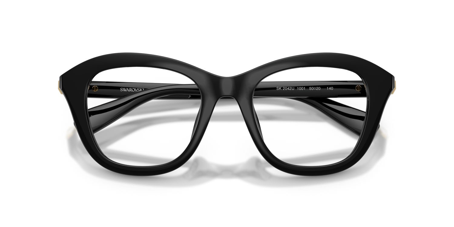 Eyeglasses Swarovski SK 2042U (1001) color nero shape cat eye lenses lente demo