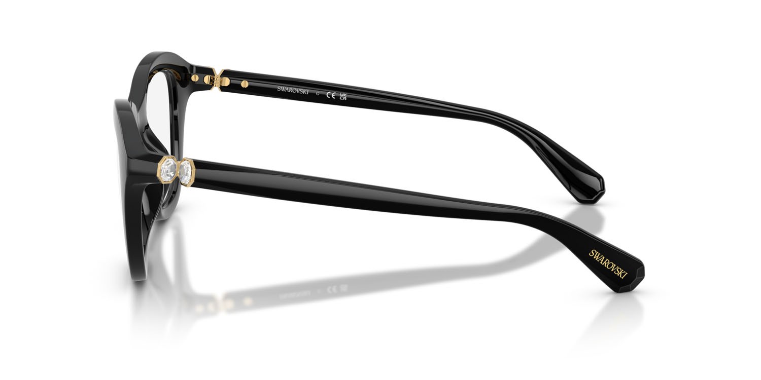 Eyeglasses Swarovski SK 2042U (1001) color nero shape cat eye lenses lente demo