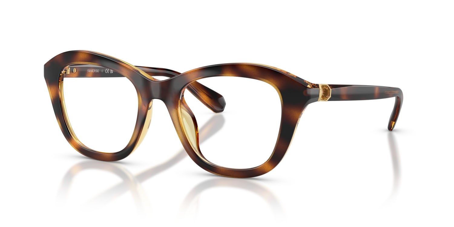 Eyeglasses Swarovski SK 2042U (1002) color havana shape cat eye lenses lente demo