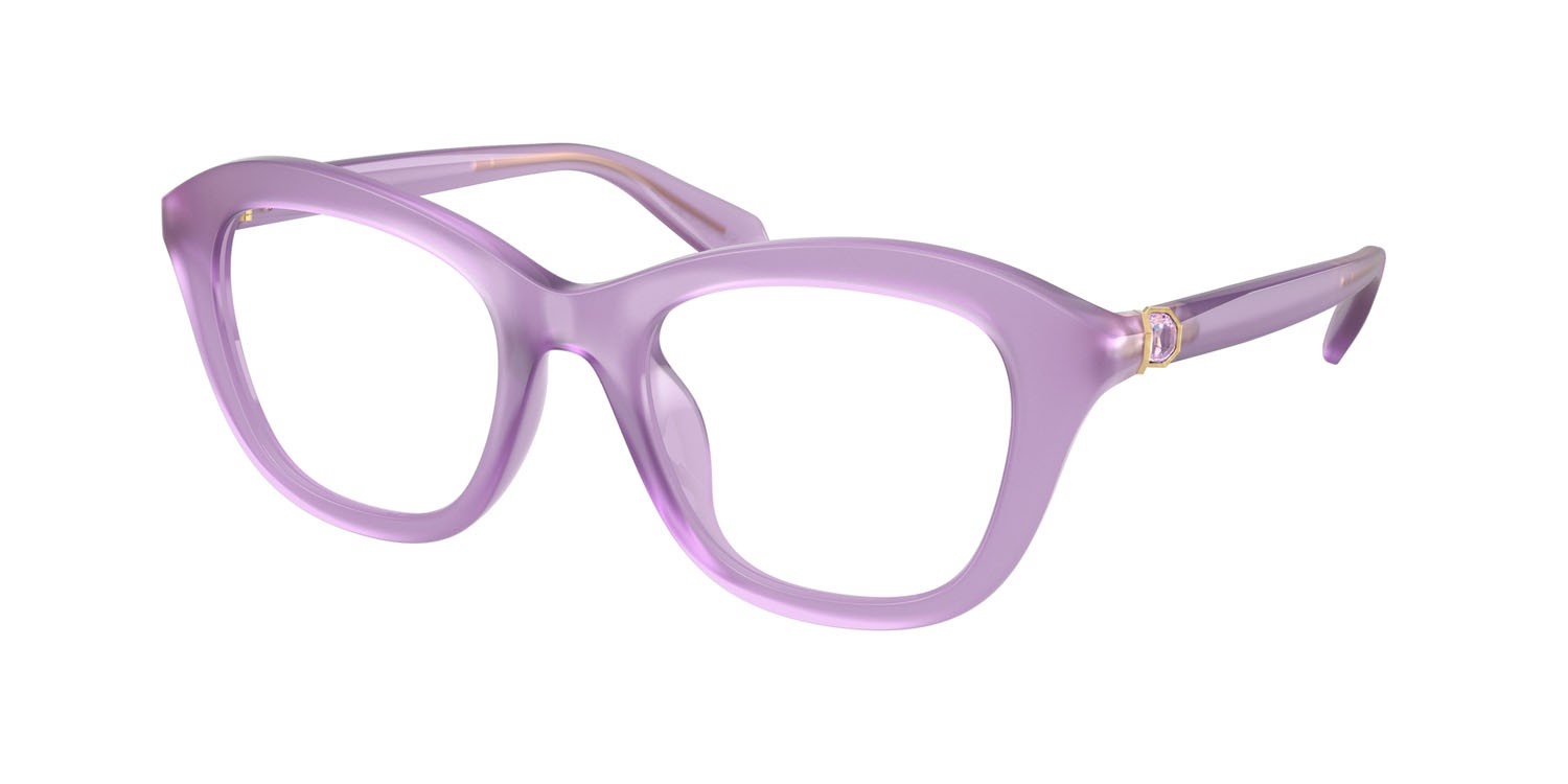 Eyeglasses Swarovski SK 2042U (1075) color milky lilac shape cat eye lenses lente demo