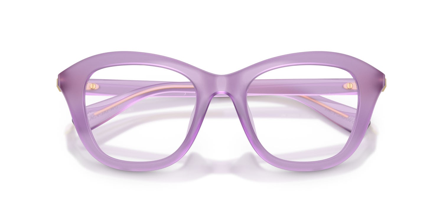 Eyeglasses Swarovski SK 2042U (1075) color milky lilac shape cat eye lenses lente demo