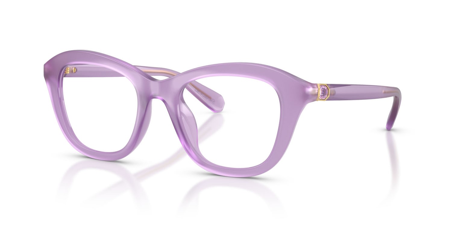 Eyeglasses Swarovski SK 2042U (1075) color milky lilac shape cat eye lenses lente demo