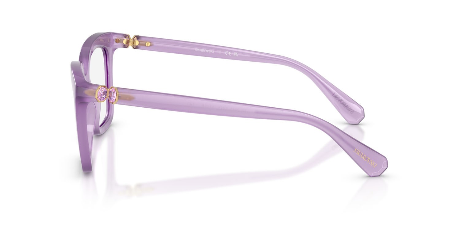 Eyeglasses Swarovski SK 2043 (1075) color milky lilac shape square lenses lente demo