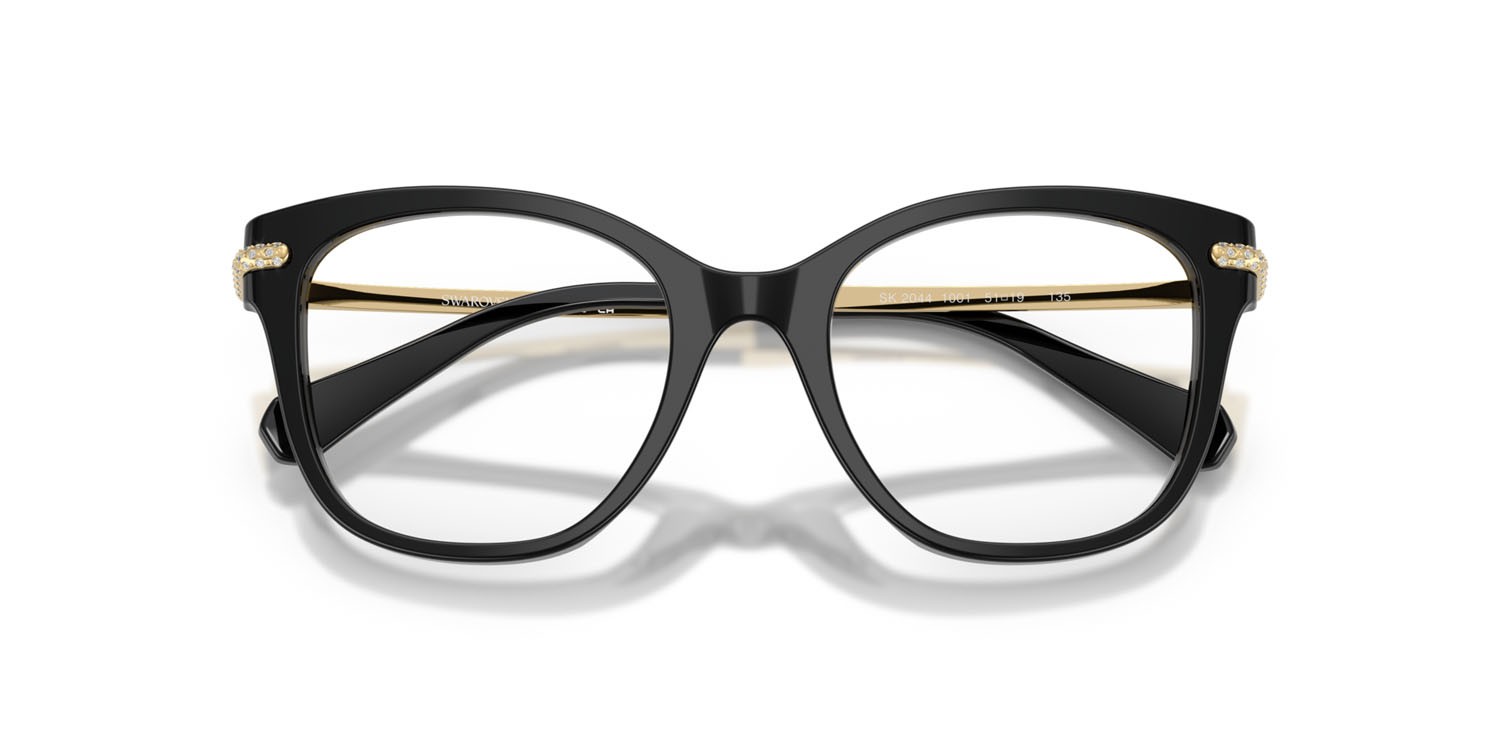 Eyeglasses Swarovski SK 2044 (1001) color nero shape square lenses lente demo