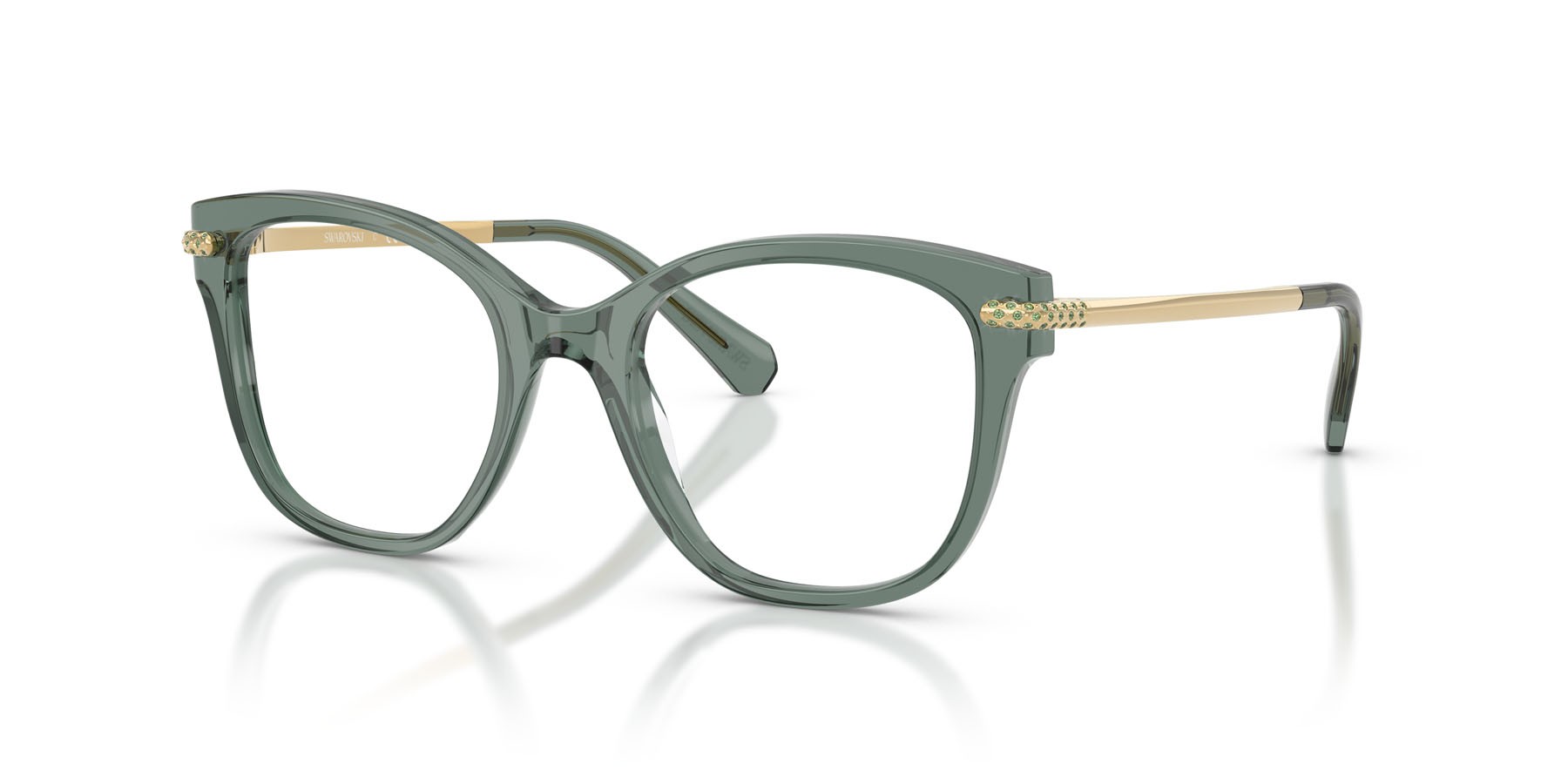 Eyeglasses Swarovski SK 2044 (1043) color verde trasparente shape square lenses lente demo