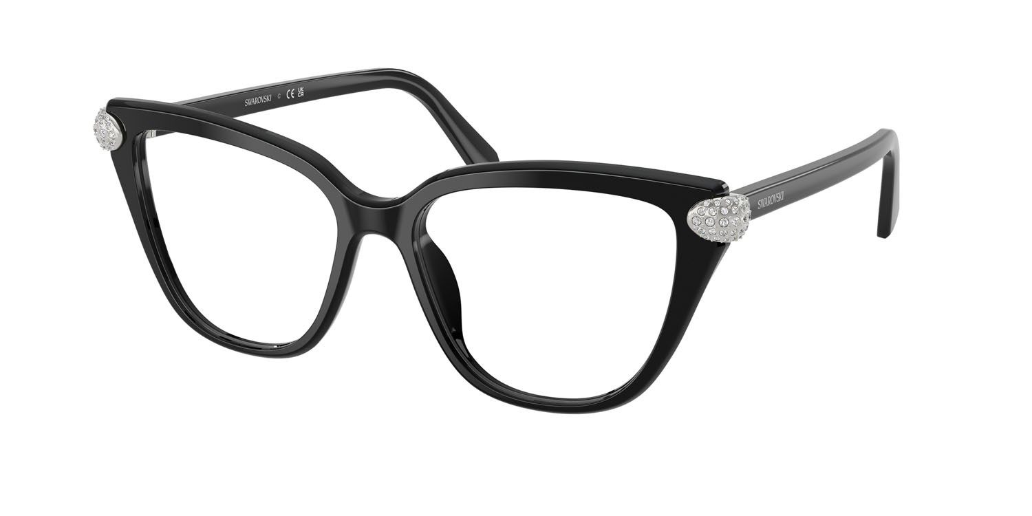 Eyeglasses Swarovski SK 2045 (1001) color nero shape cat eye lenses lente demo