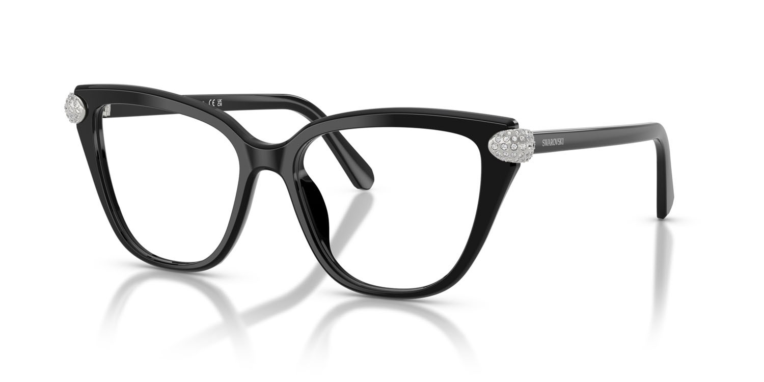 Eyeglasses Swarovski SK 2045 (1001) color nero shape cat eye lenses lente demo