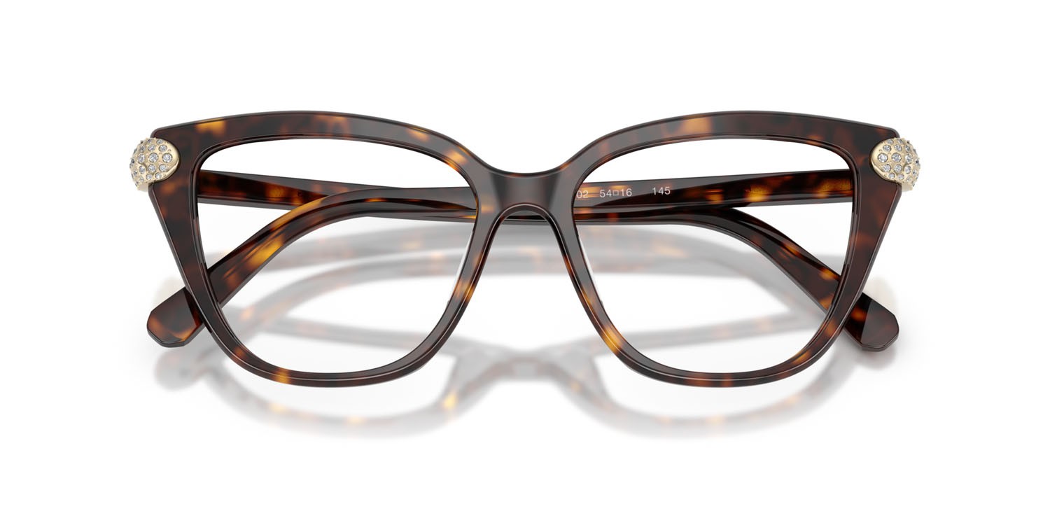 Occhiali da vista Swarovski SK 2045 (1002) colore havana forma cat eye lenti lente demo