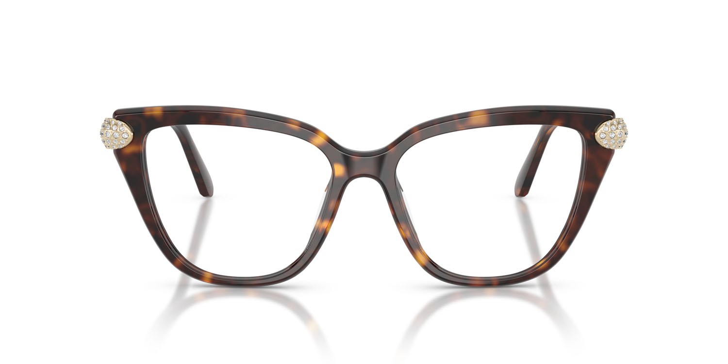 Occhiali da vista Swarovski SK 2045 (1002) colore havana forma cat eye lenti lente demo