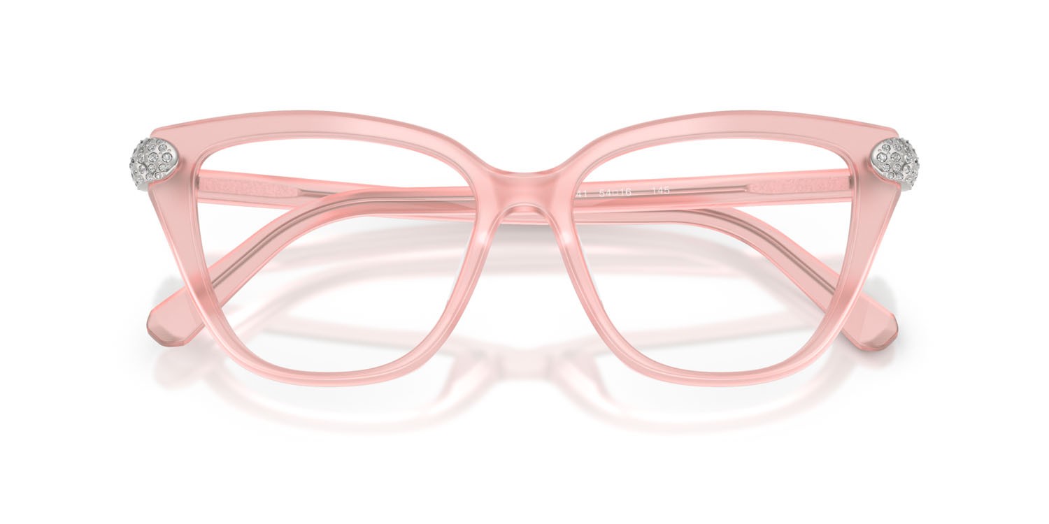 Eyeglasses Swarovski SK 2045 (1041) color rosa perlaceo shape cat eye lenses lente demo