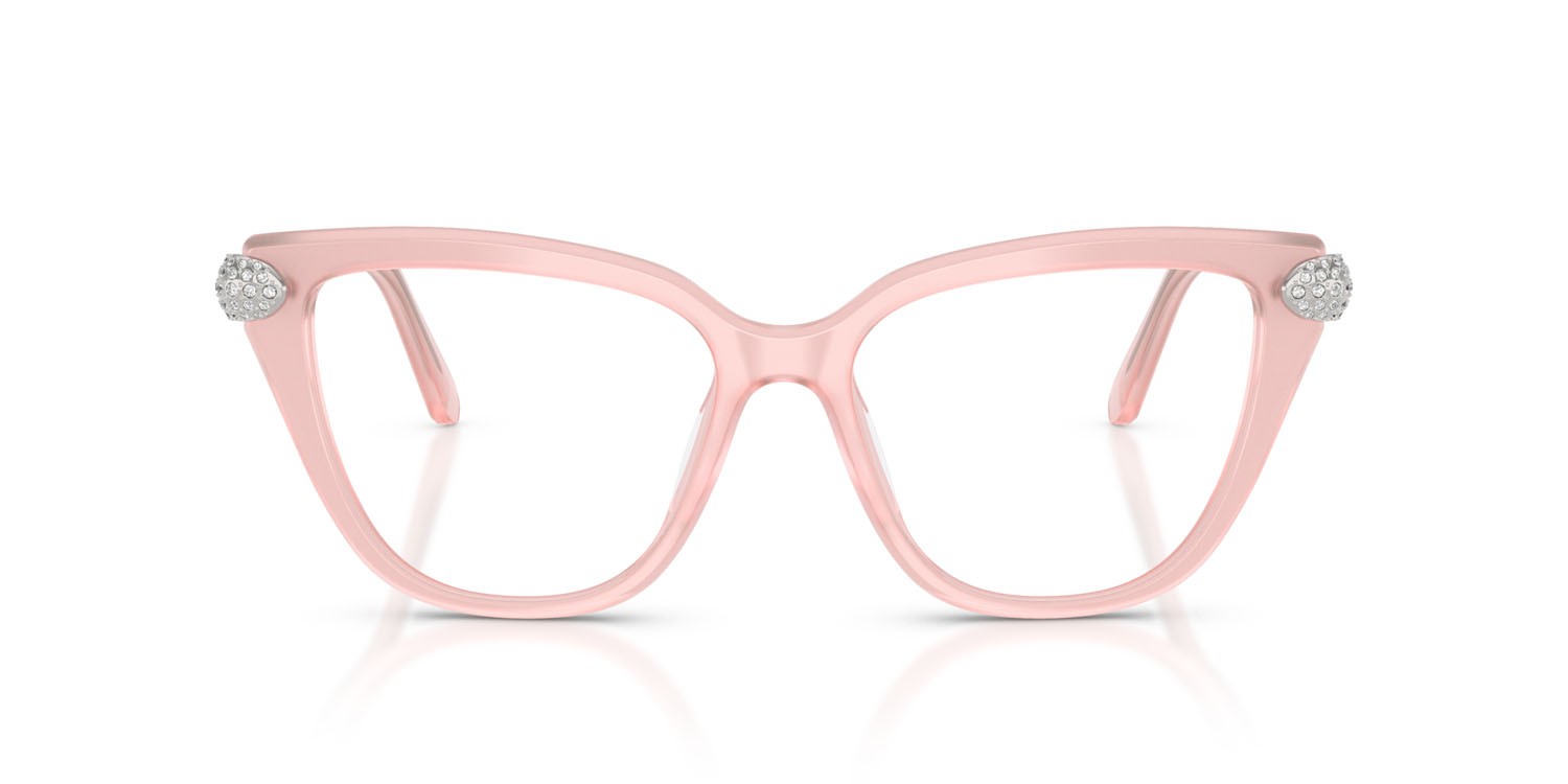 Eyeglasses Swarovski SK 2045 (1041) color rosa perlaceo shape cat eye lenses lente demo