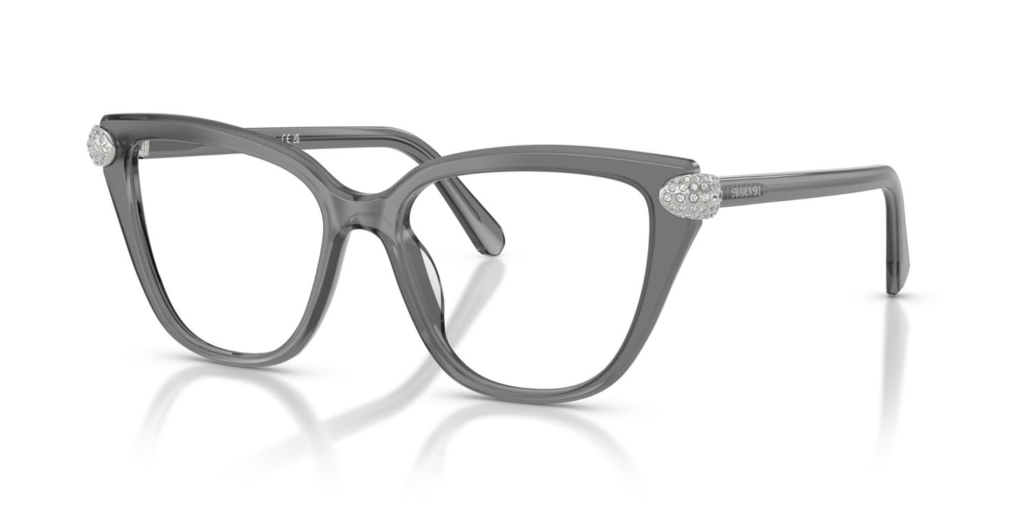 Eyeglasses Swarovski SK 2045 (1072) color grigio perlaceo shape cat eye lenses lente demo