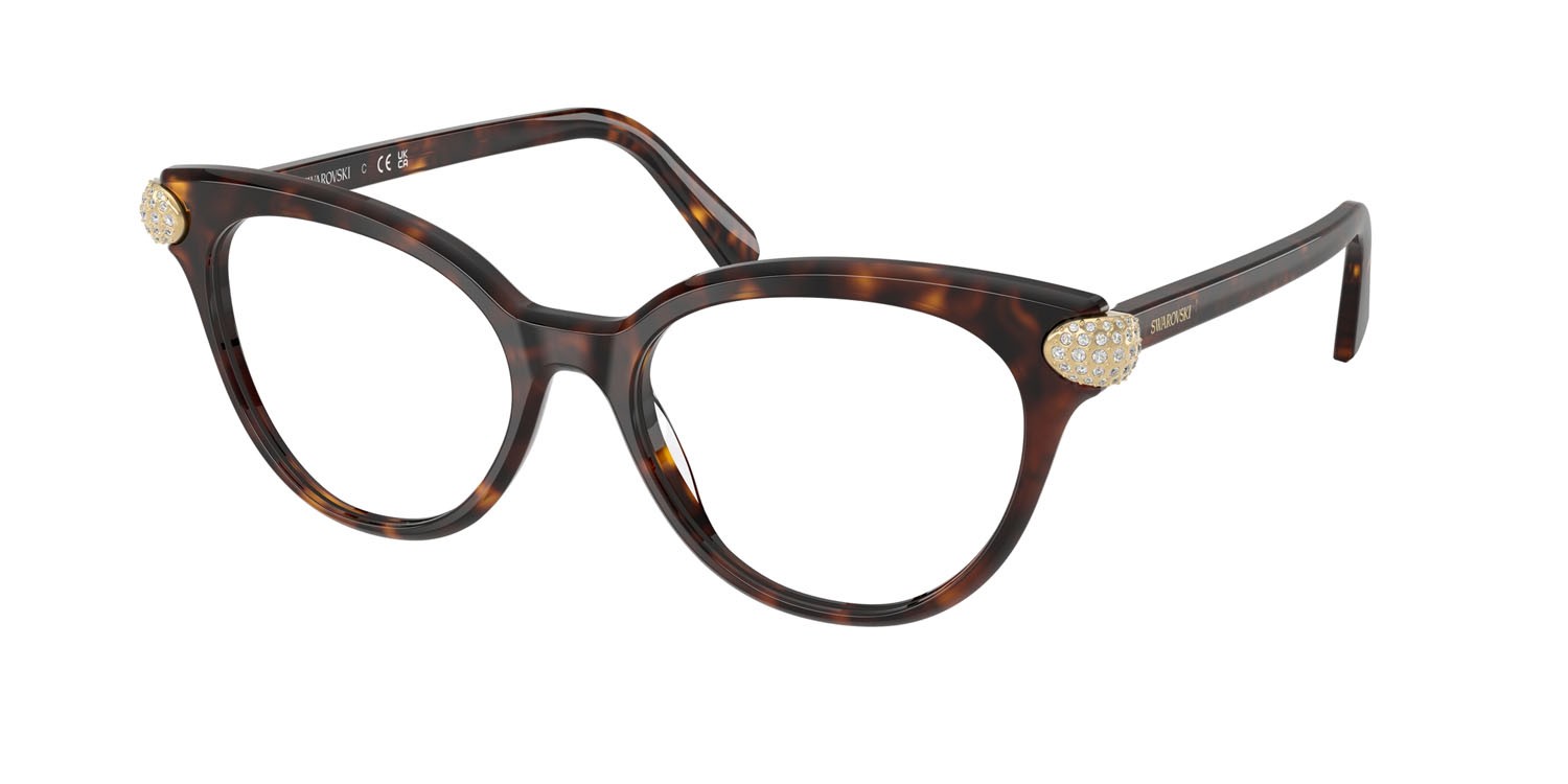 Occhiali da vista Swarovski SK 2046 (1002) colore havana forma pantos lenti lente demo