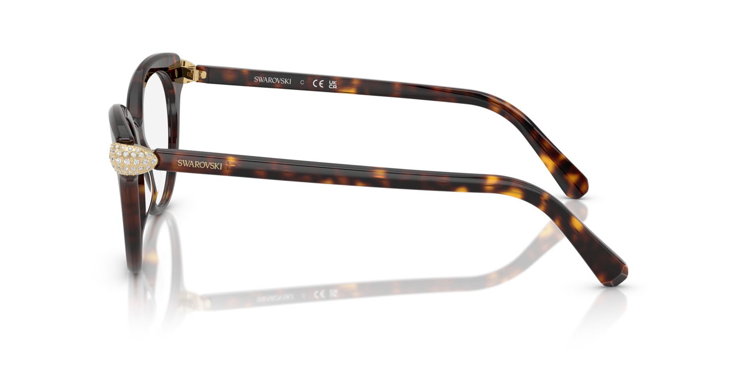 Occhiali da vista Swarovski SK 2046 (1002) colore havana forma pantos lenti lente demo