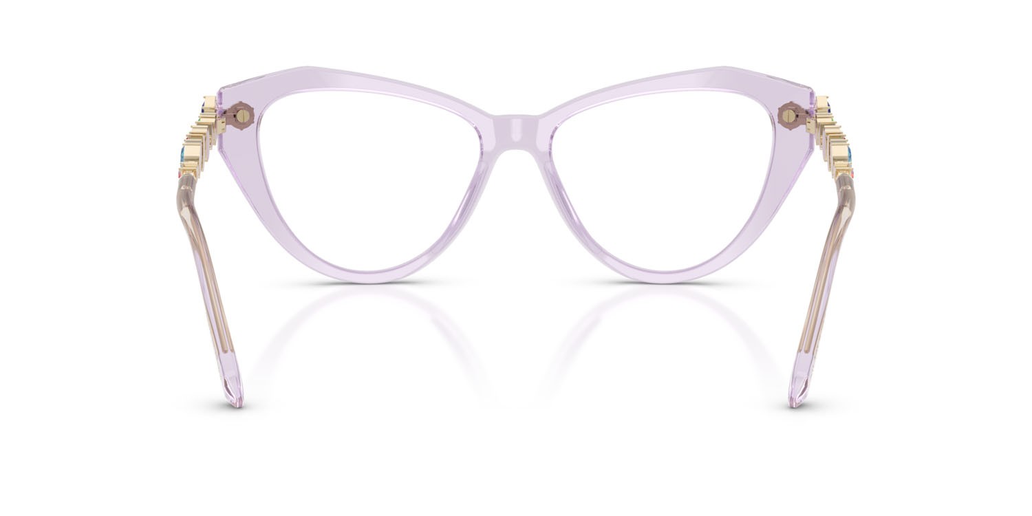 Eyeglasses Swarovski SK 2047 (1079) color lilla trasparente shape cat eye lenses lente demo