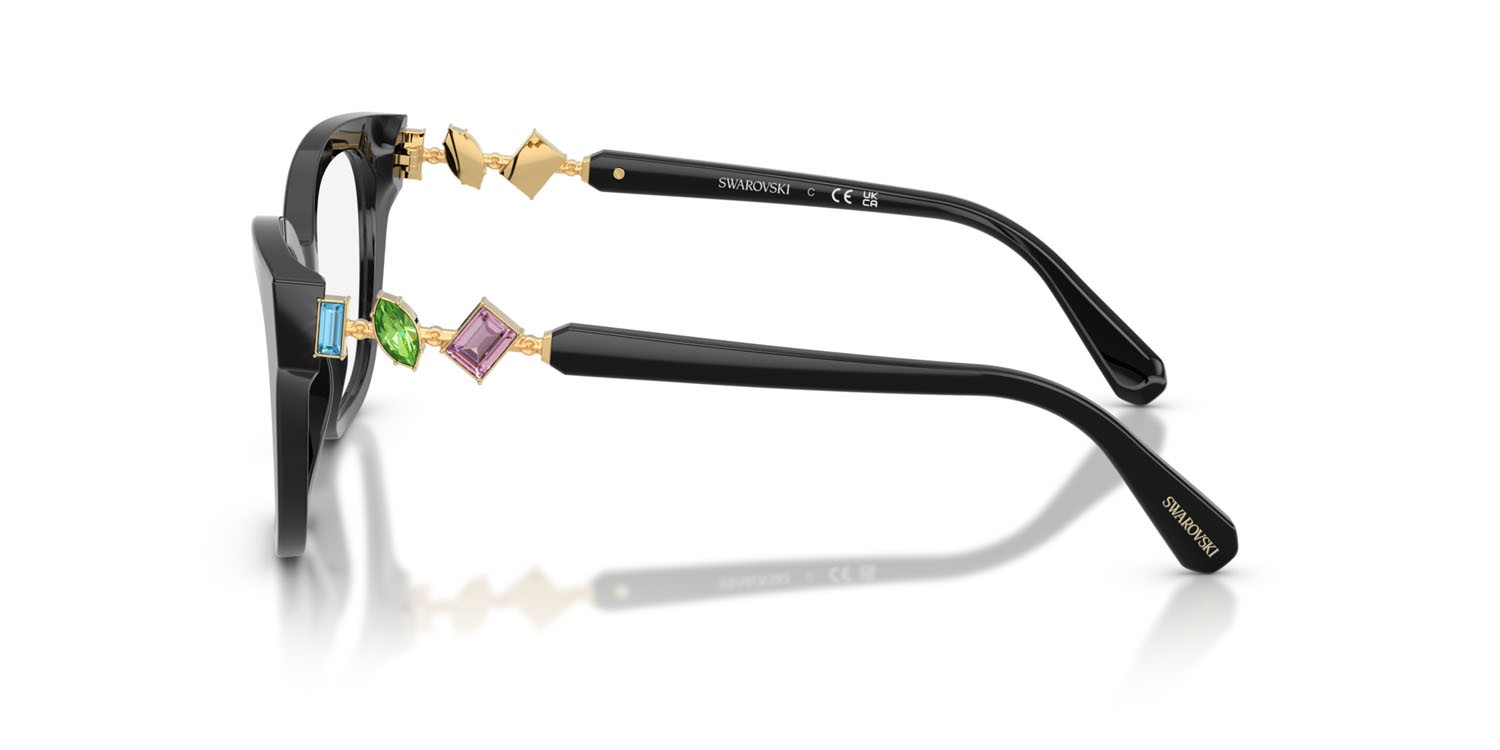 Eyeglasses Swarovski SK 2048 (1001) color nero shape square lenses lente demo