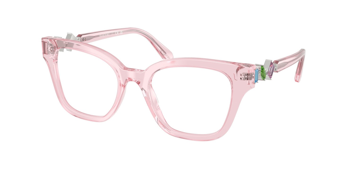 Eyeglasses Swarovski SK 2048 (3001) color rosa trasparente shape square lenses lente demo