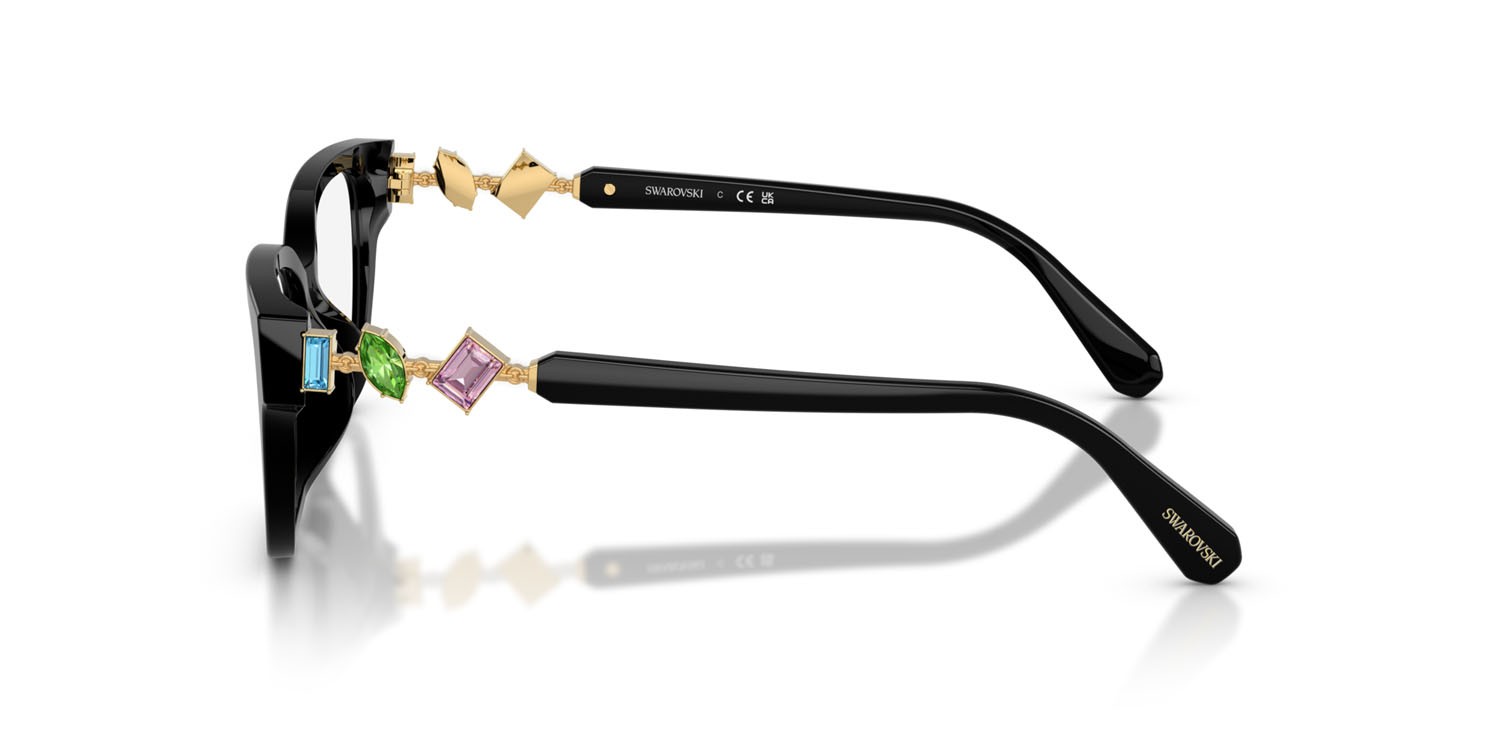 Eyeglasses Swarovski SK 2049D (1001) color nero shape square lenses lente demo