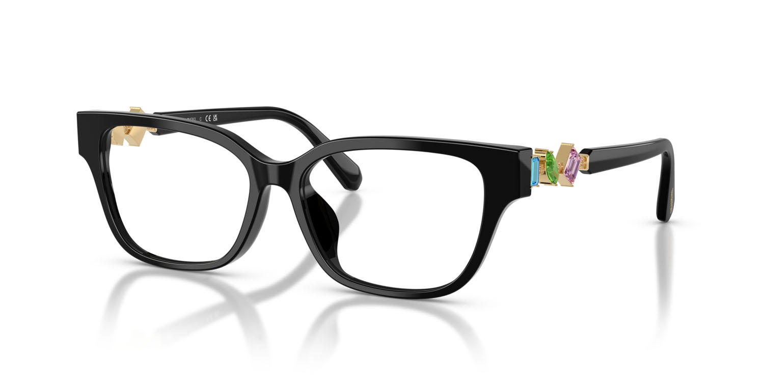 Eyeglasses Swarovski SK 2049D (1001) color nero shape square lenses lente demo