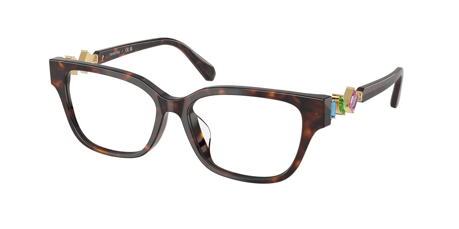Eyeglasses Swarovski SK 2049D (1002) color havana shape square lenses lente demo