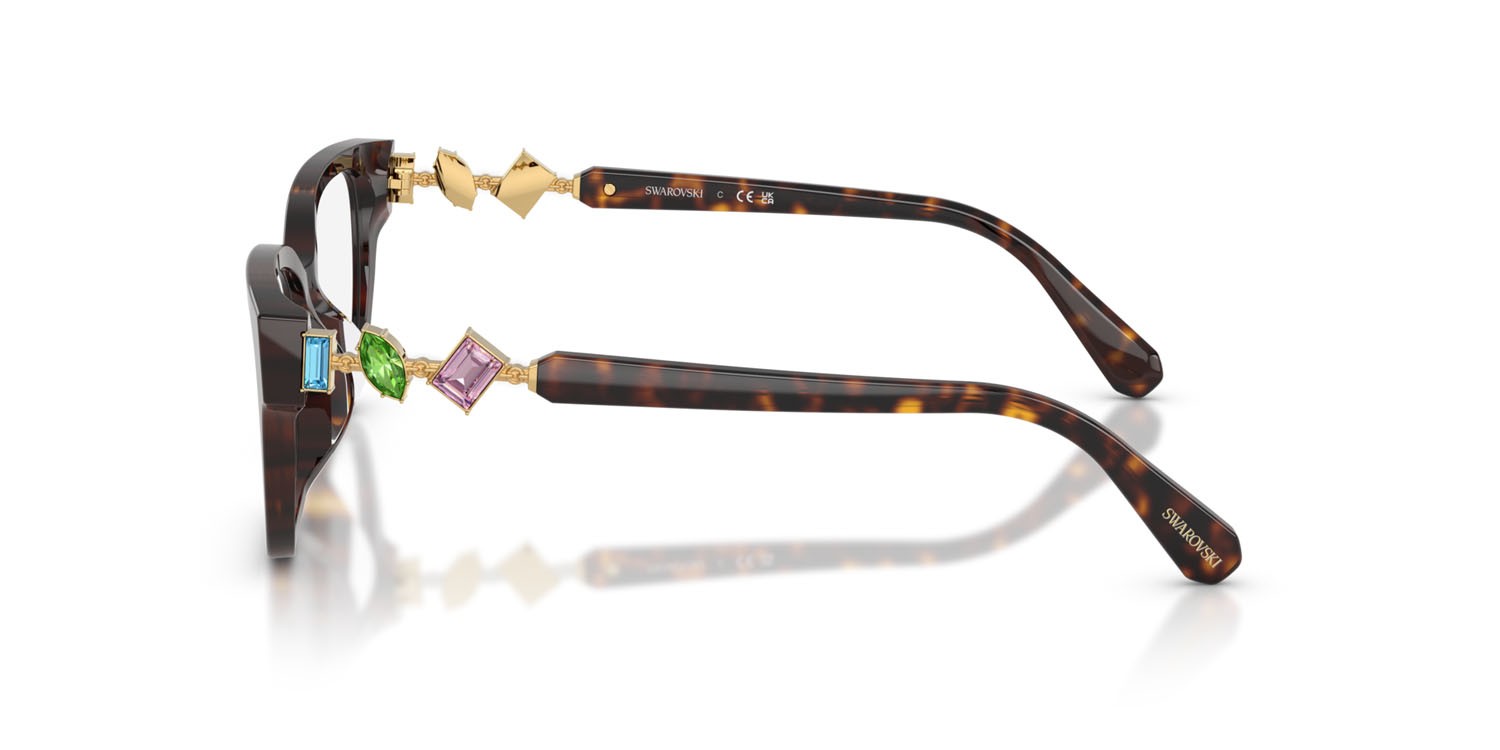 Eyeglasses Swarovski SK 2049D (1002) color havana shape square lenses lente demo