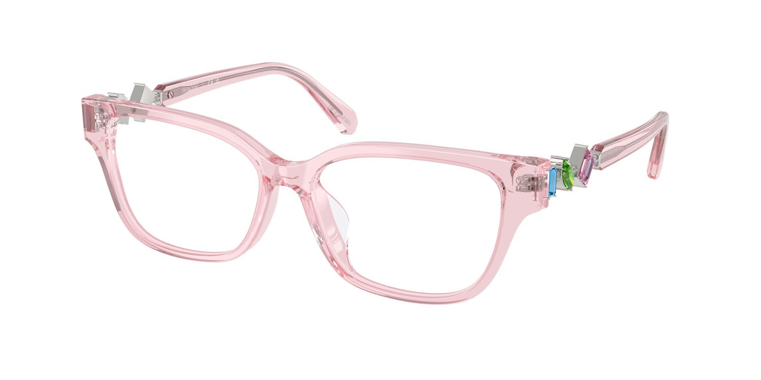 Eyeglasses Swarovski SK 2049D (3001) color rosa trasparente shape square lenses lente demo