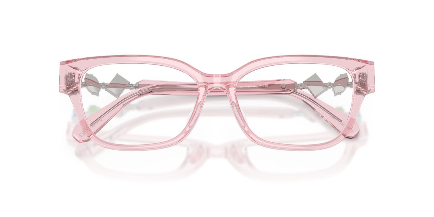 Eyeglasses Swarovski SK 2049D (3001) color rosa trasparente shape square lenses lente demo