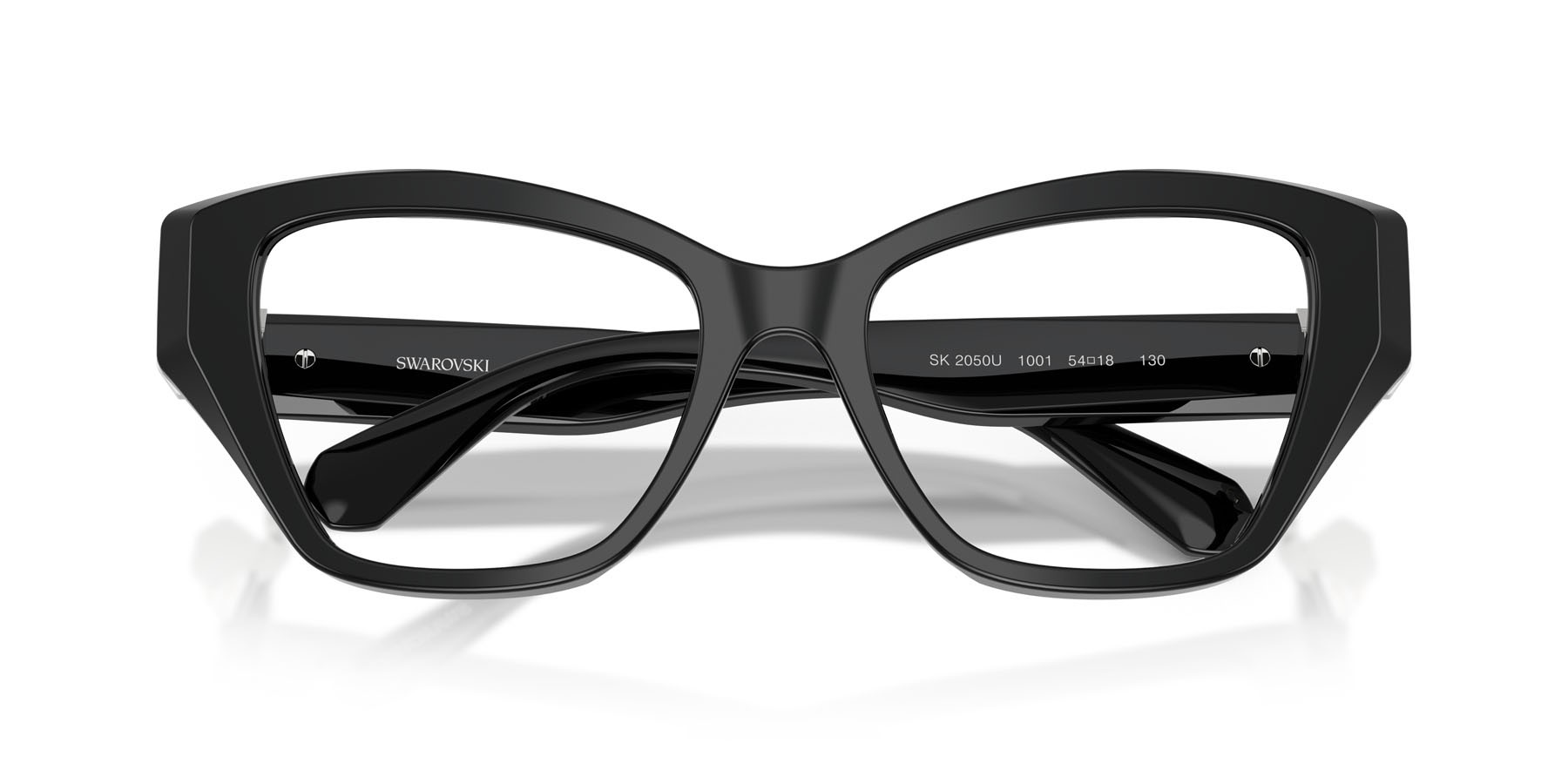 Eyeglasses Swarovski SK 2050U (1001) color nero shape cat eye lenses lente demo
