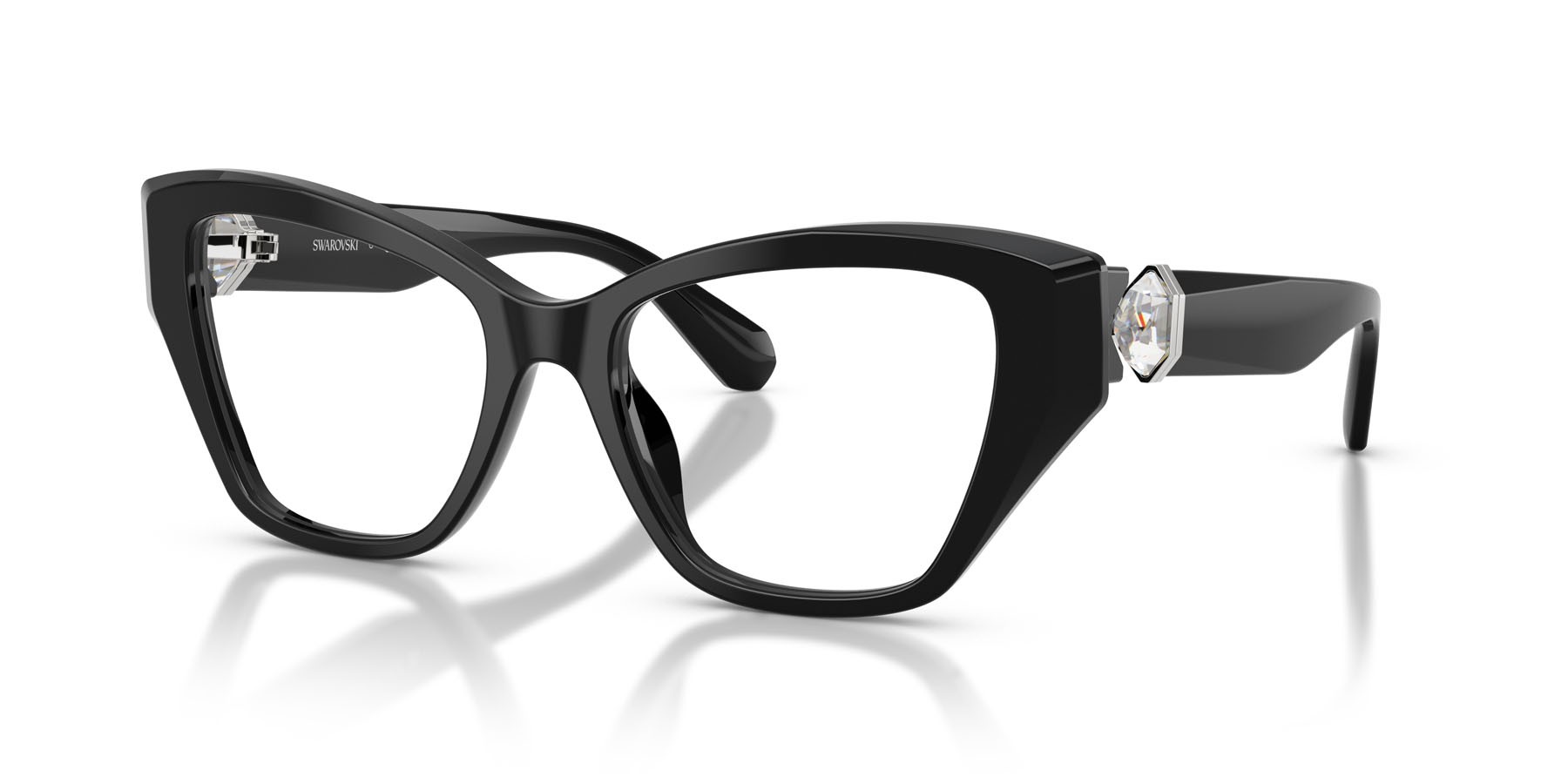 Eyeglasses Swarovski SK 2050U (1001) color nero shape cat eye lenses lente demo