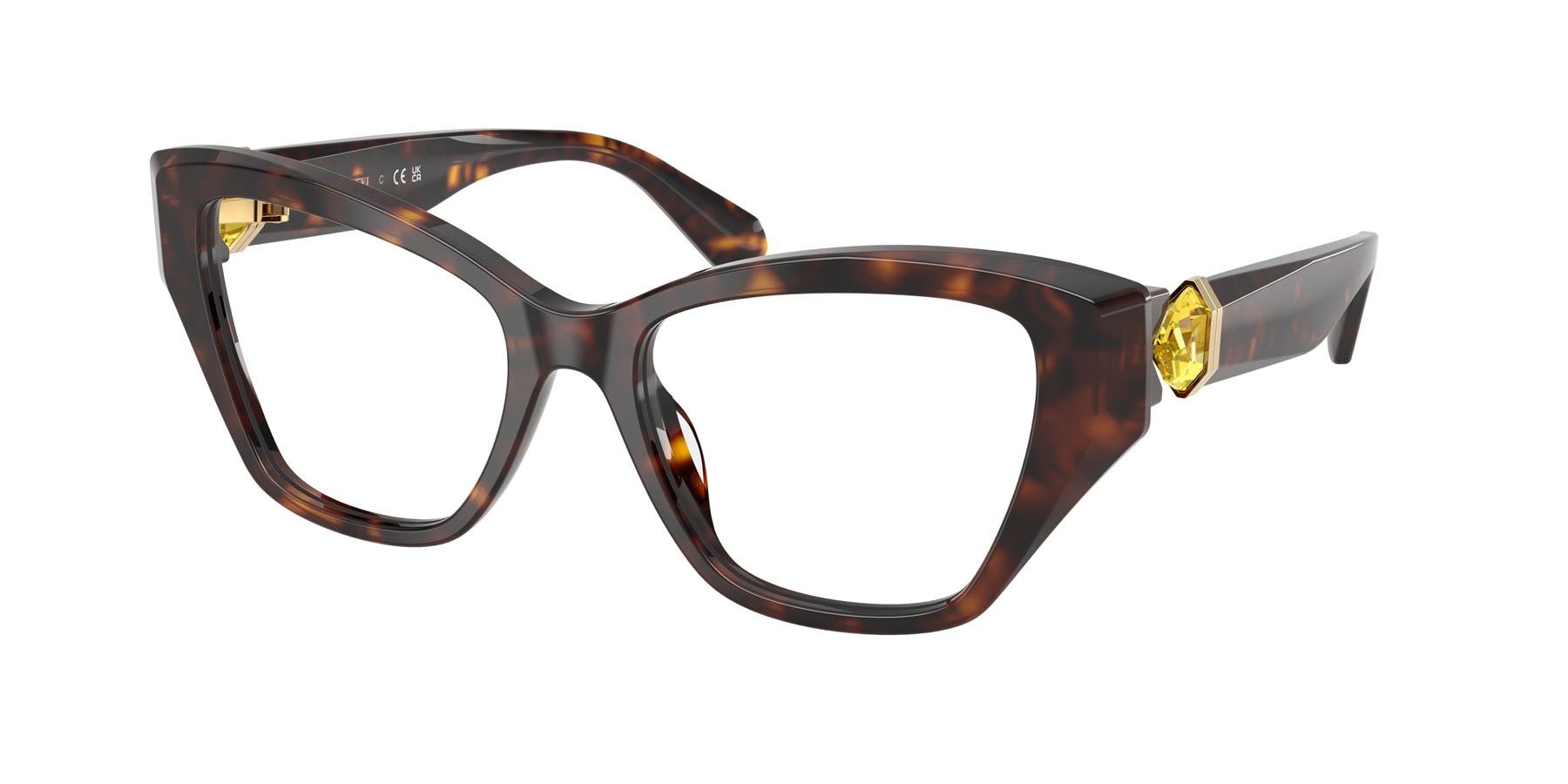 Eyeglasses Swarovski SK 2050U (1002) color havana shape cat eye lenses lente demo