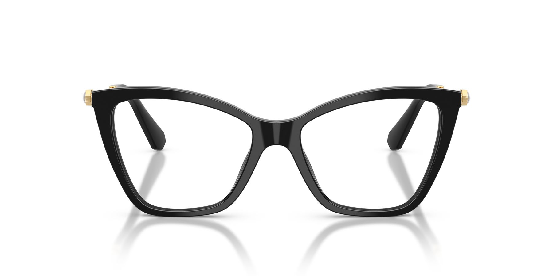 Eyeglasses Swarovski SK 2051 (1001) color nero shape cat eye lenses lente demo